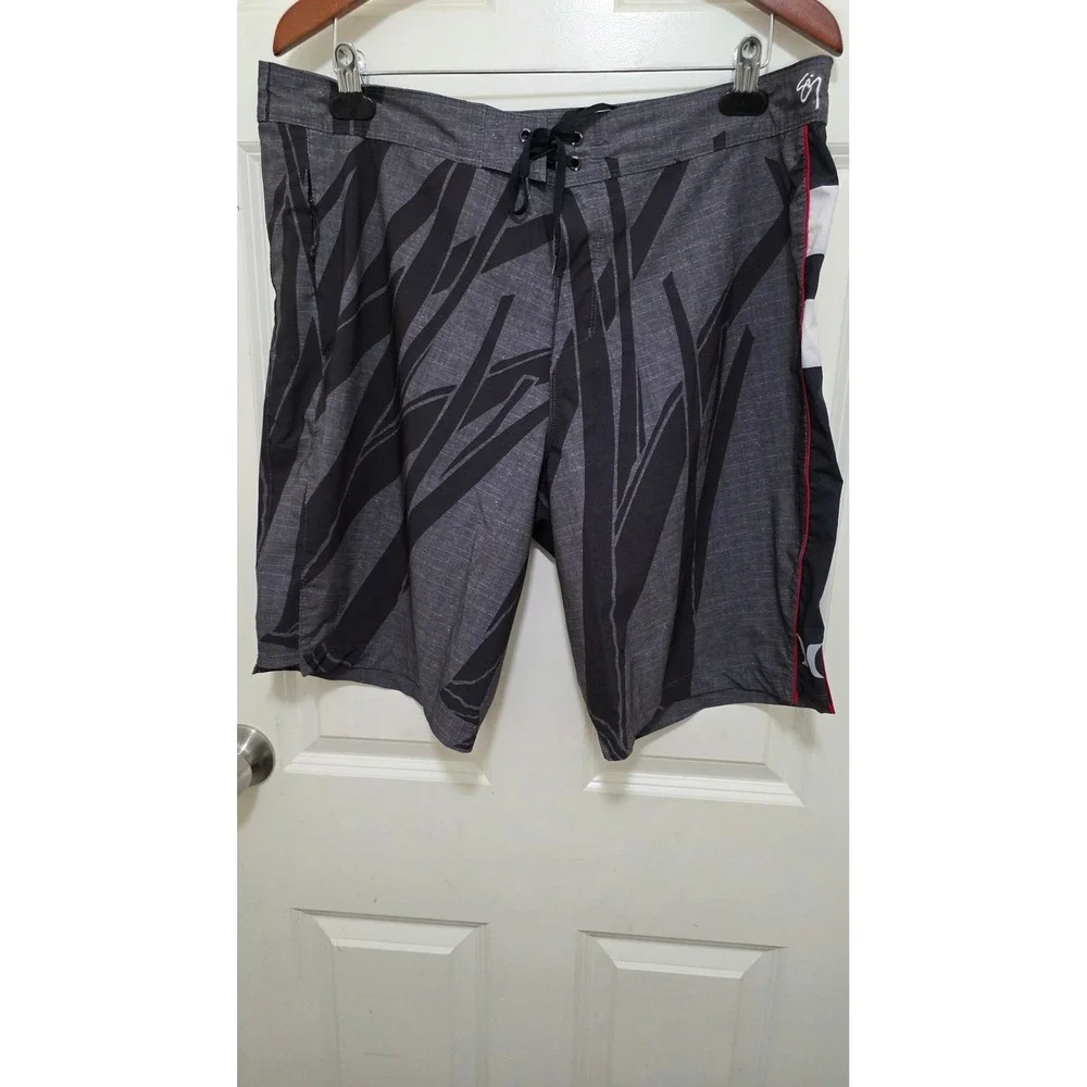 Hurley Board Shorts Mens 36 Grey Phantom JJF John John Florence Surf Swim